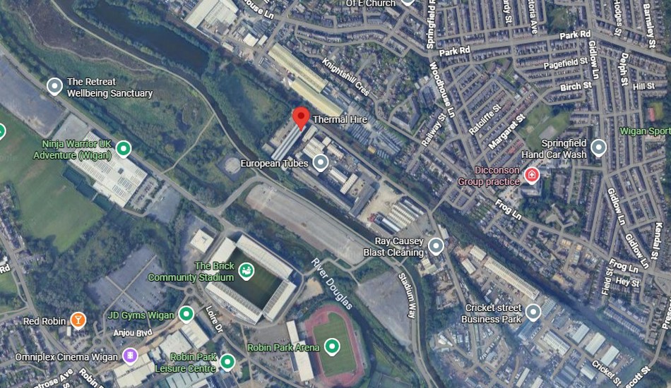Map of Wigan